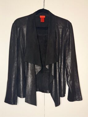 V Cristina Black Draped Jacket